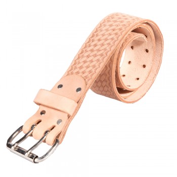 2" Wide Leather Work Belt with 2-Tongue Roller Buckle